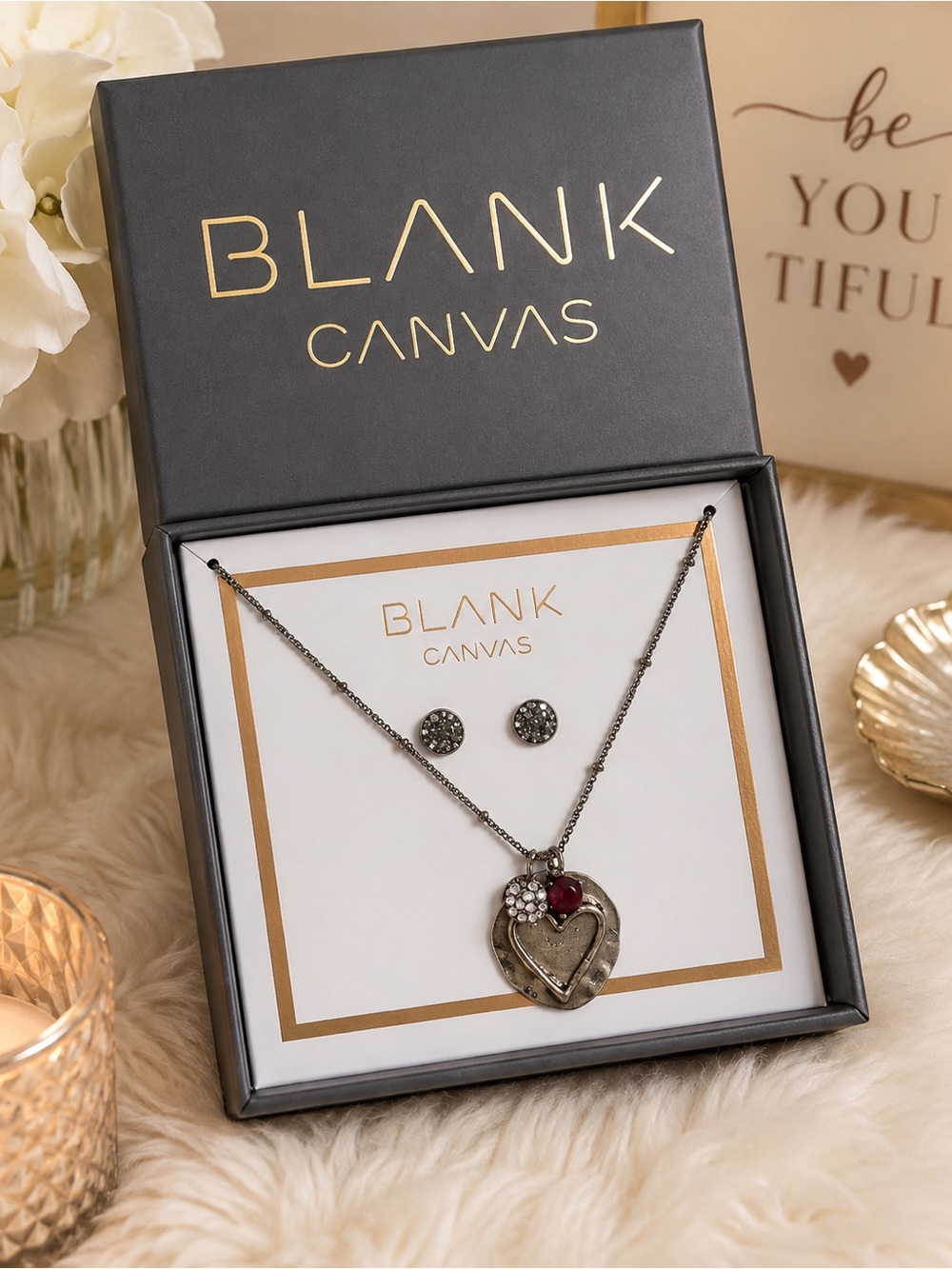 Blank Canvas necklace & earring set